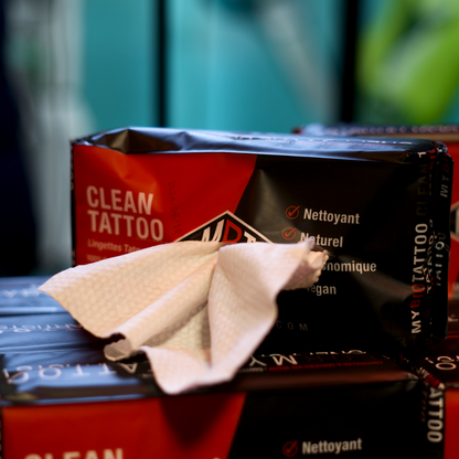 CLEAN TATTOO - Lingettes Nettoyantes pour Tatouage
